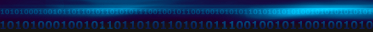 Header Image of electric blue binary code